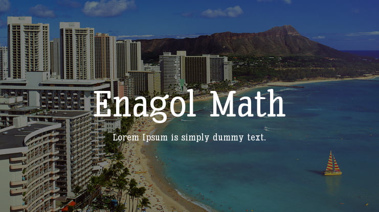 Enagol Math Font Family