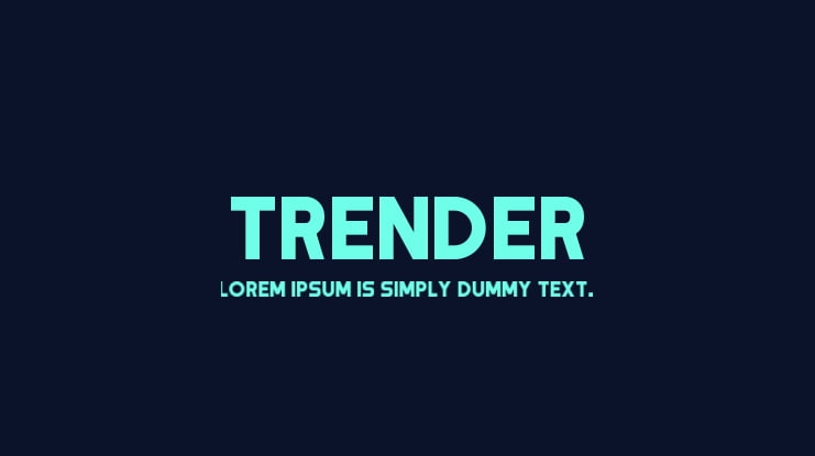 Trender Font