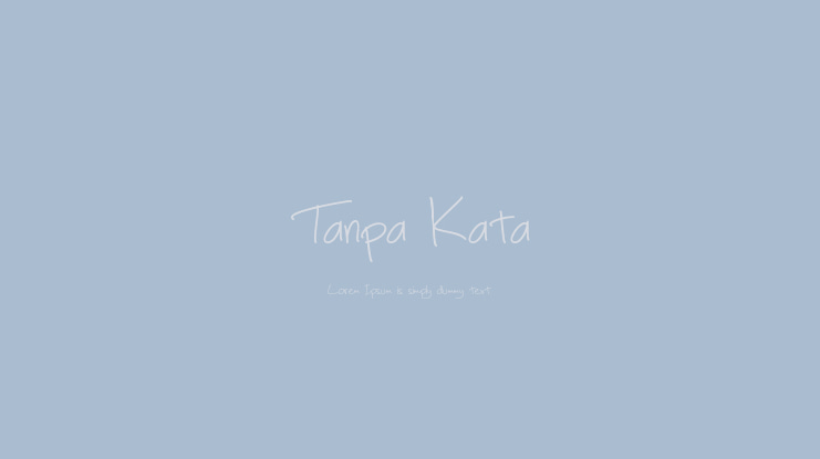 Tanpa Kata Font