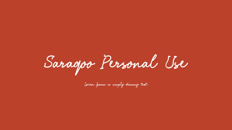 Saraqoo Personal Use Font