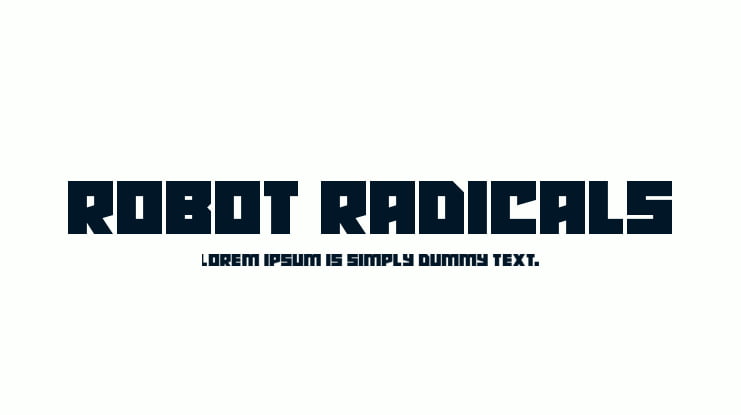 Robot Radicals Font Family
