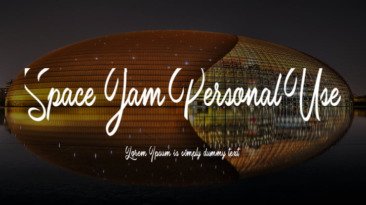 Space Jam Personal Use Font