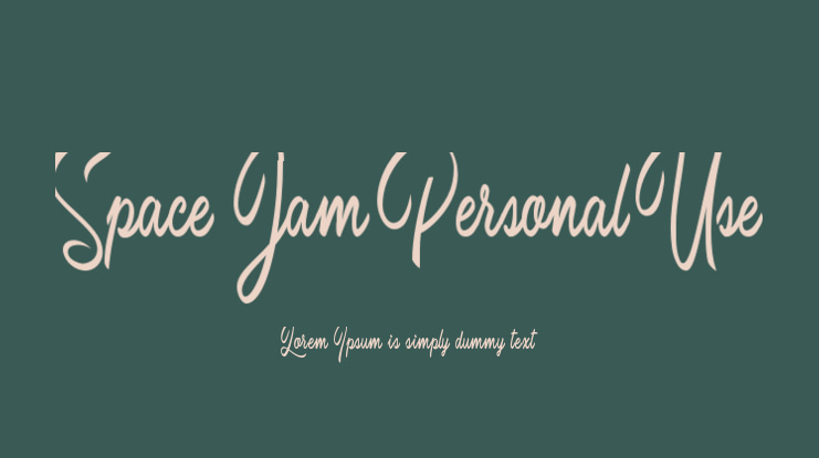 Space Jam Personal Use Font