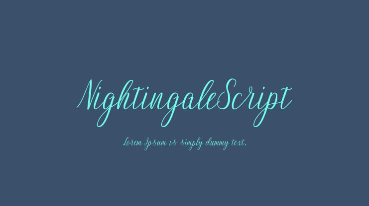 NightingaleScript Font