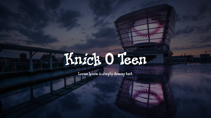 Knick O Teen Font