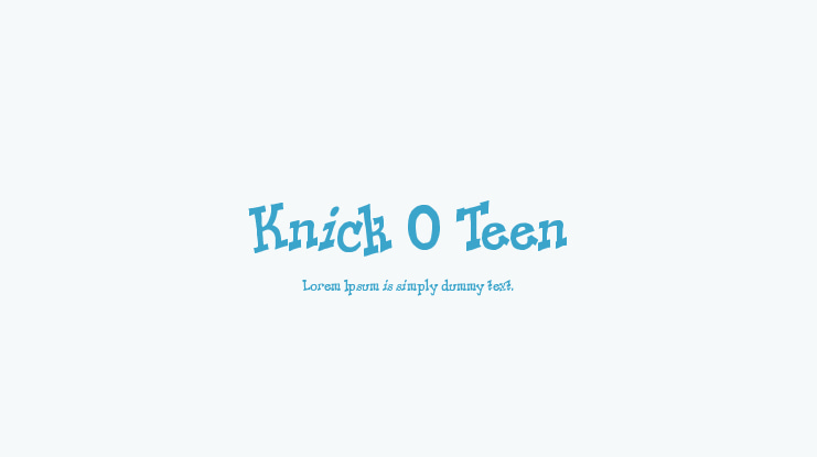 Knick O Teen Font