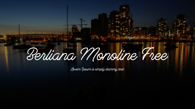 Berliana Monoline Free Font