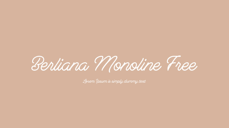 Berliana Monoline Free Font