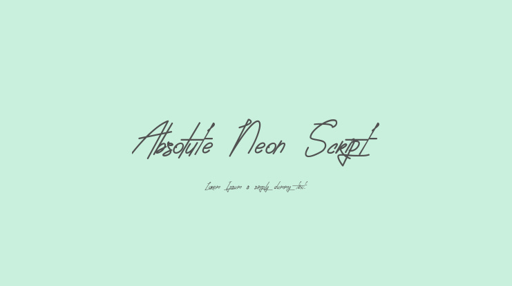 Absolute Neon Script Font