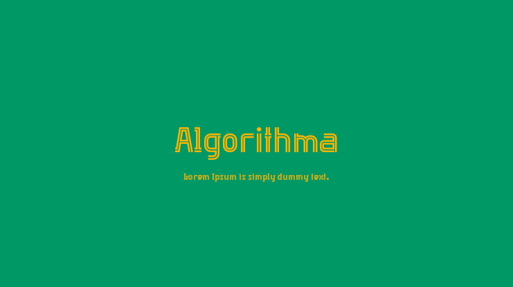 Algorithma Font