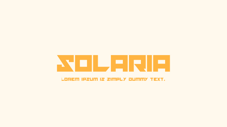 solaria Font Family