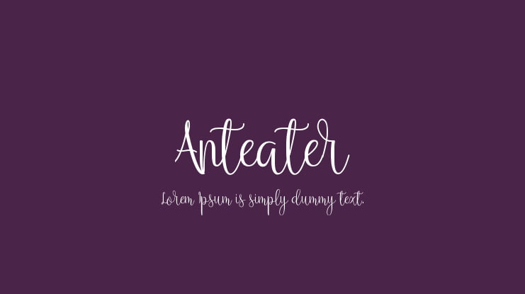 Anteater Font
