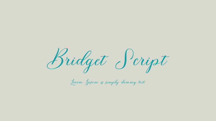 Bridget Script Font