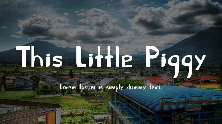 This Little Piggy Font