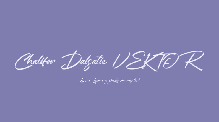 Chalifor Dalsatic VEKTOR Font