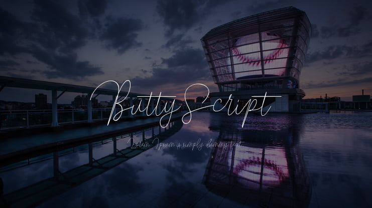 ButtyScript Font