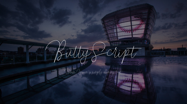ButtyScript Font