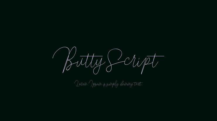 ButtyScript Font