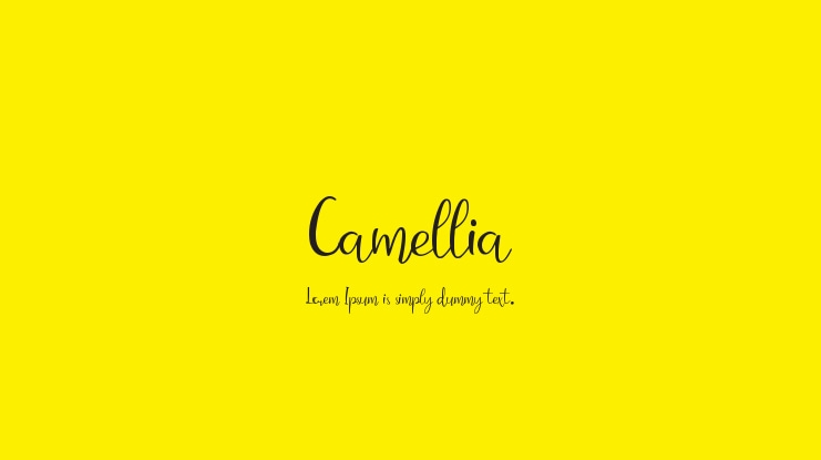 Camellia Font