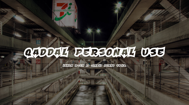 Qaddal Personal Use Font