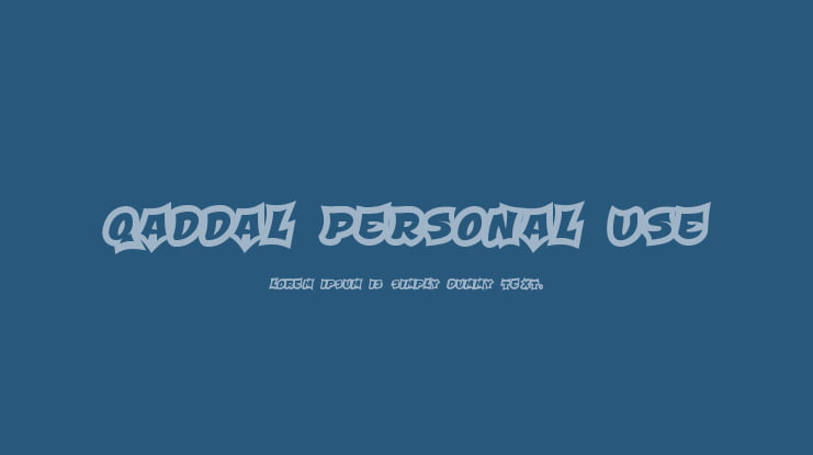Qaddal Personal Use Font