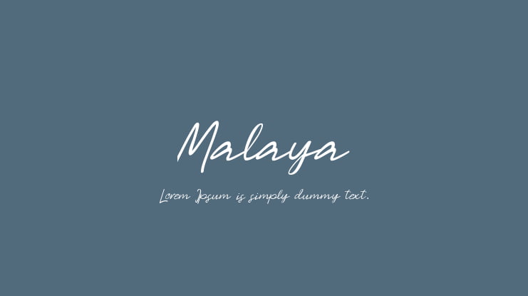Malaya Font