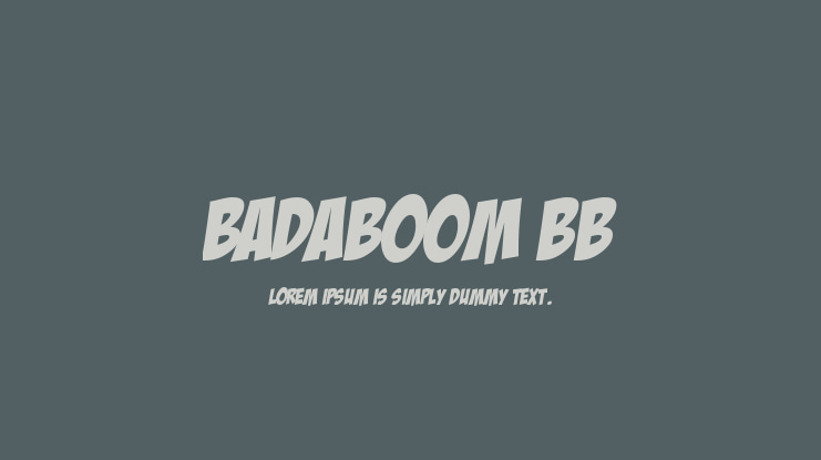 Badaboom BB Font