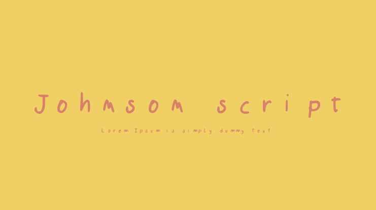 Johnson script Font