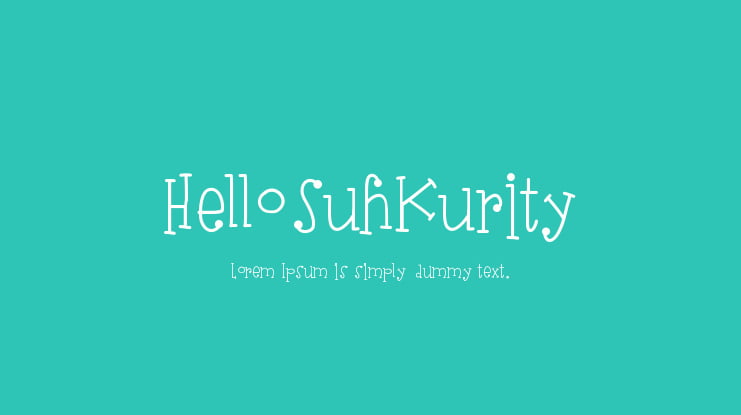HelloSuhKurity Font