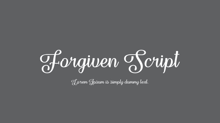 Forgiven Script Font