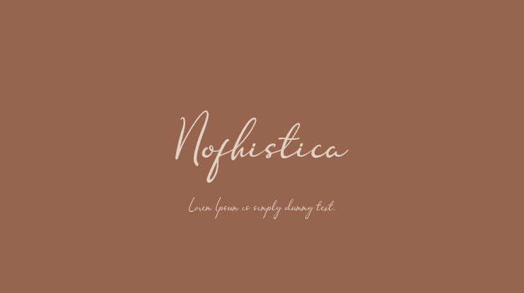 Nofhistica Font