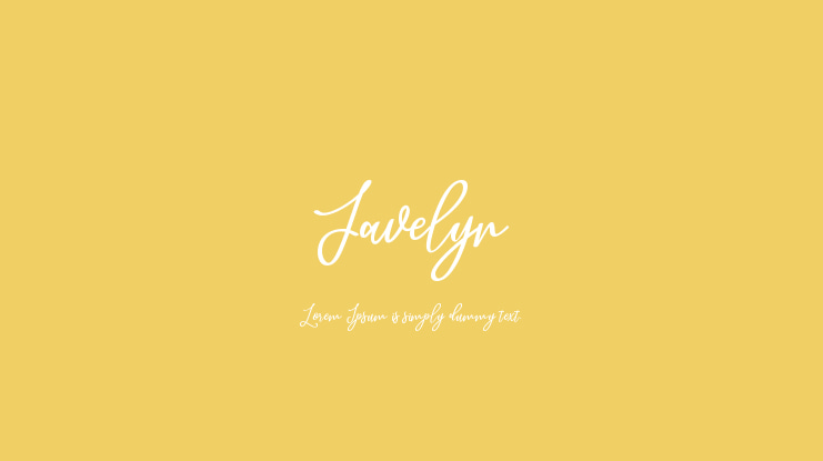 Javelyn Font Family