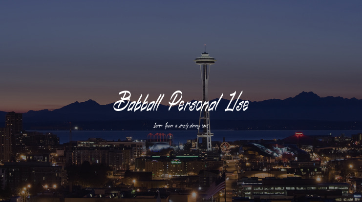 Babball Personal Use Font