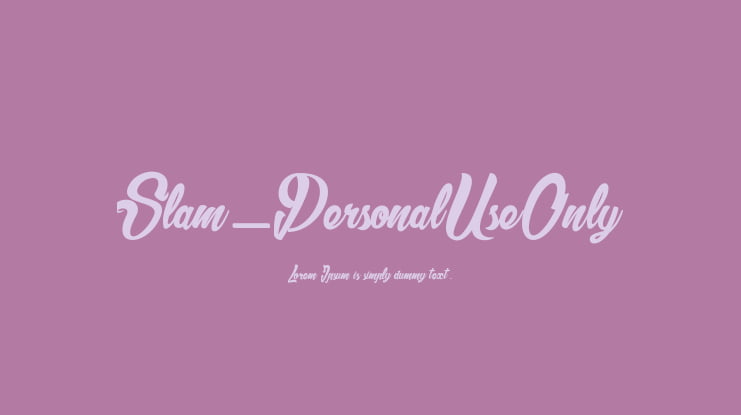 Slam_PersonalUseOnly Font