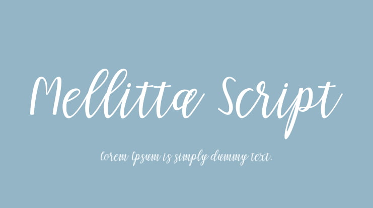 Mellitta Script Font Family
