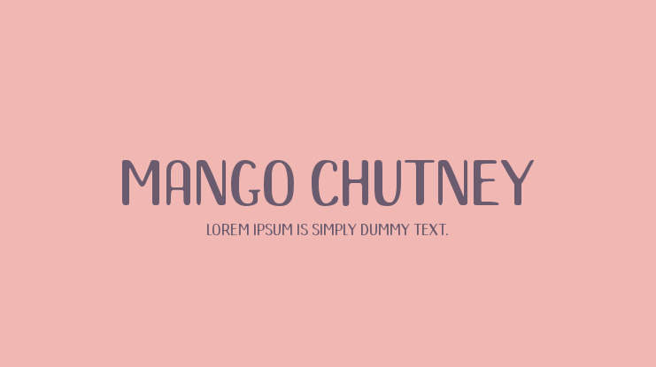 Mango Chutney Font