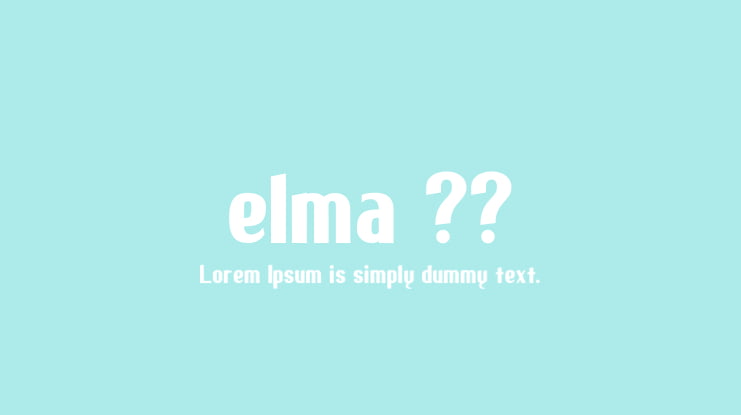 elma 01 Font Family