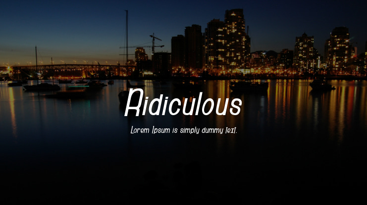 Ridiculous Font