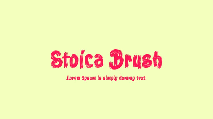 Stoica Brush Font