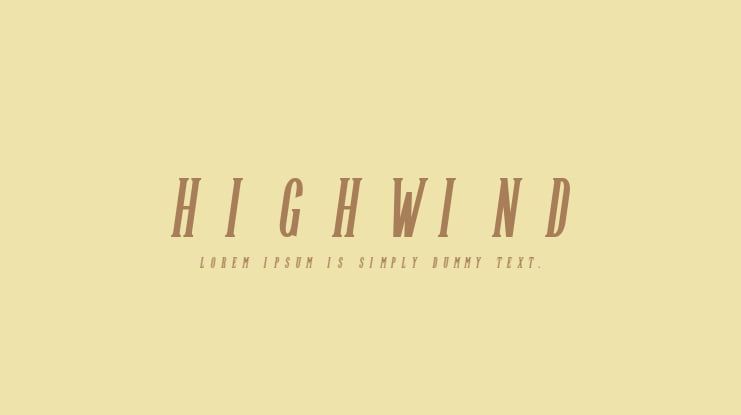 Highwind Font Family