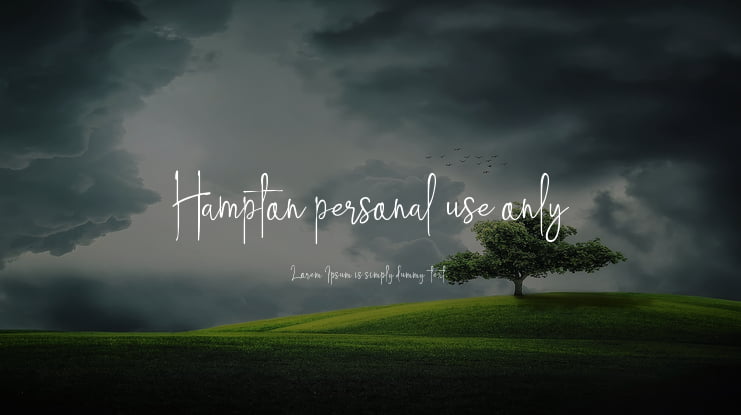 Hampton personal use only Font