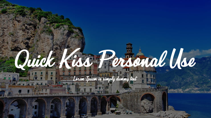Quick Kiss Personal Use Font