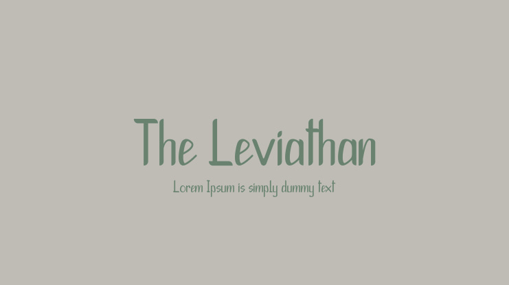 The Leviathan Font