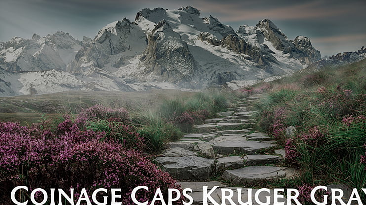 Coinage Caps Kruger Gray Font