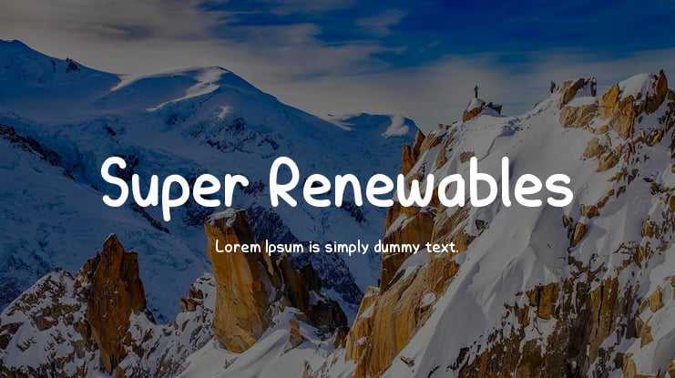 Super Renewables Font