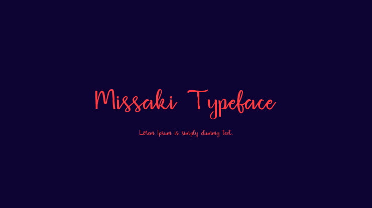 Missaki Typeface Font
