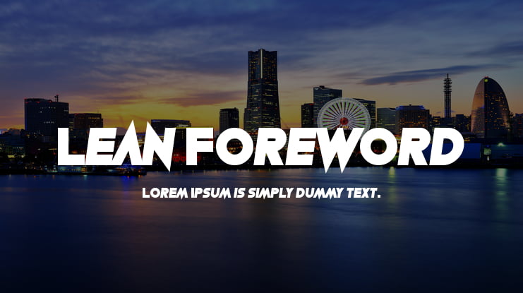 Lean Foreword Font