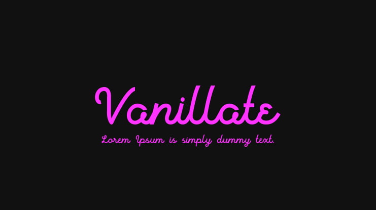 Vanillate Font