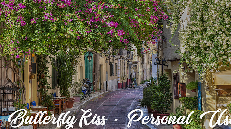 Butterfly Kiss - Personal Use Font
