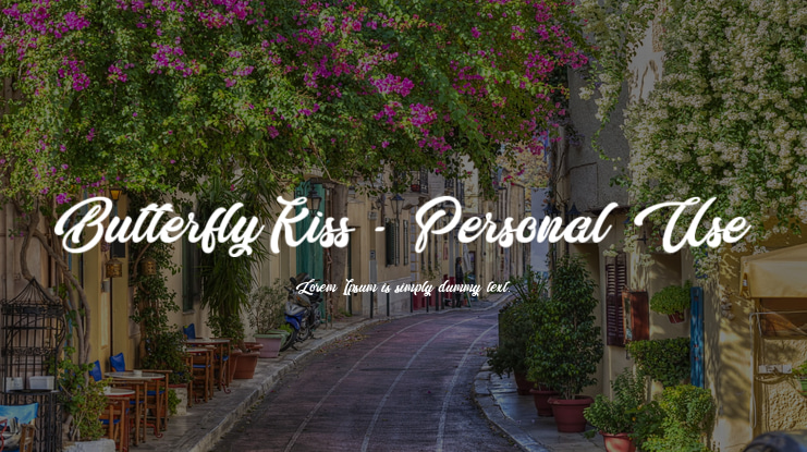 Butterfly Kiss - Personal Use Font